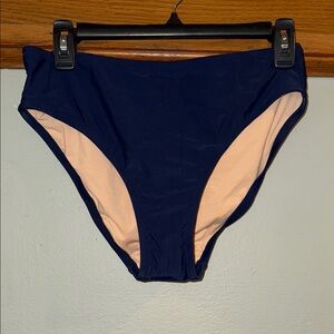 NWOT J. Crew high waist navy swim bottom size S